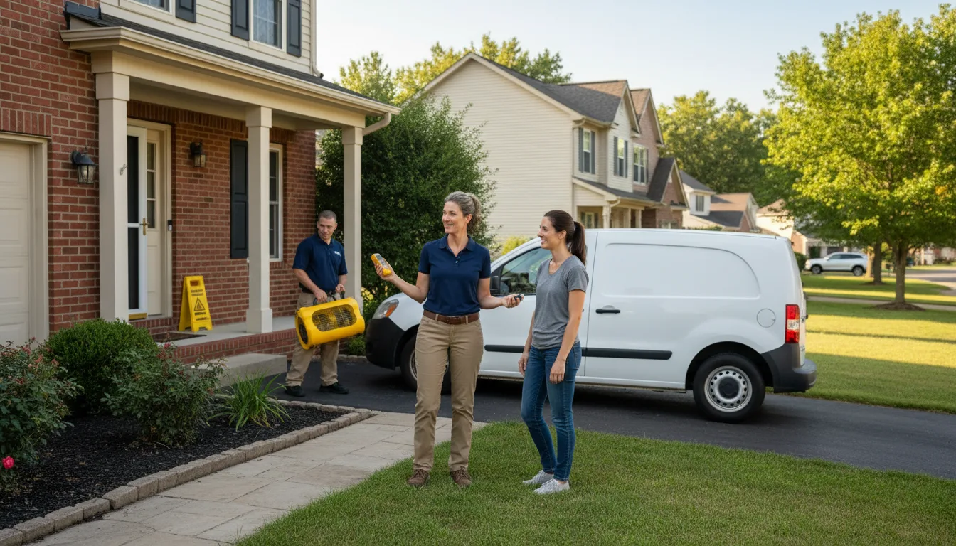Residential water damage restoration in Knoxville, AR